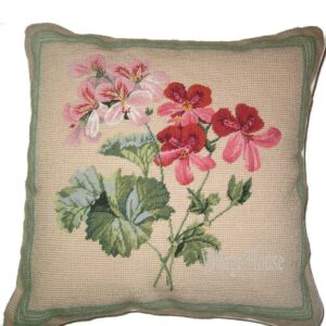 Floral Study 3 Needlepoint Pillow
